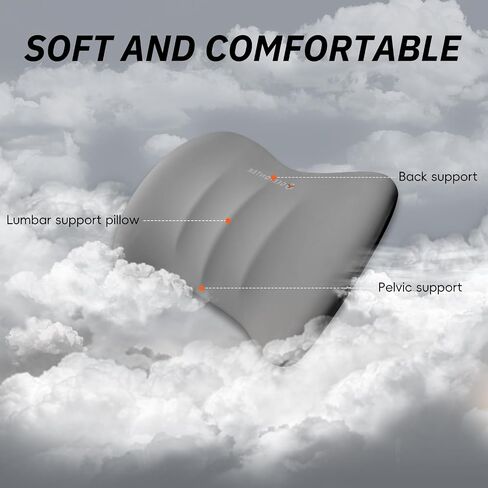 GEEYONTEK Car Seat Cushion with Neck Pillow & Lumbar Support Back Pain Relief Pillow Memory Foam, Ergonomic Car Pillow for Driving Seat Office Chair-3 Pcs, Black in Saudi Arabia