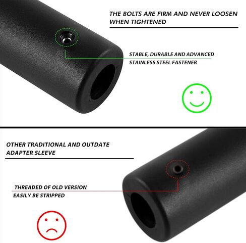 VcanFit Olympic Adapter Sleeve Extended Version 13" - Converts 1" Bars or Posts to 2" Standard Weight Nylon Olympic Exercise Equipment for Workout, Includes Removeable End Cap for Longer Posts(2 Pcs) in Saudi Arabia