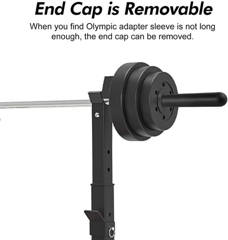 VcanFit Olympic Adapter Sleeve Extended Version 13" - Converts 1" Bars or Posts to 2" Standard Weight Nylon Olympic Exercise Equipment for Workout, Includes Removeable End Cap for Longer Posts(2 Pcs) in Saudi Arabia