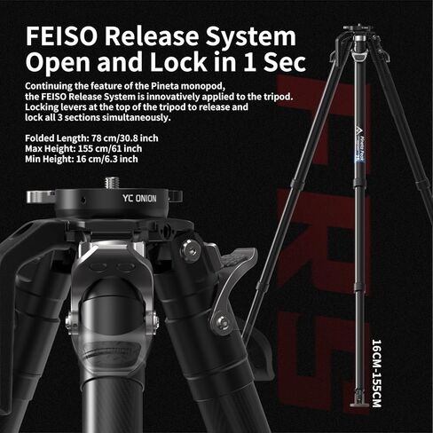 YC Onion Tripod Camera PINETA Peak Photo & Video Carbon Fiber Tripod in Kuwait