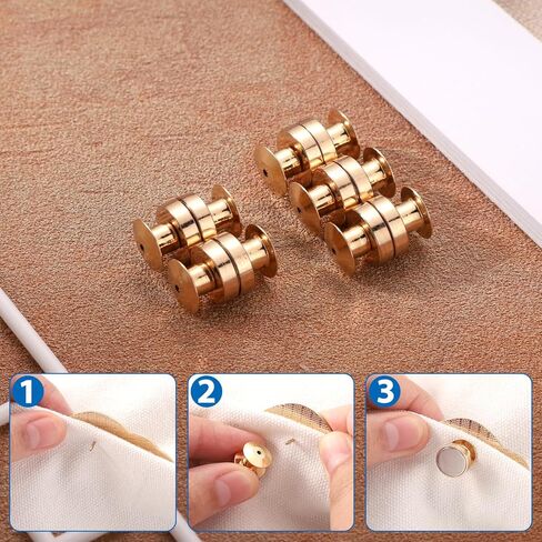 10 قطع من الدبابيس المغناطيسية، دبوس معدني خلفي مغناطيسي من المينا محولات دبابيس القفل لحفظ الدبابيس ومشبك الهدايا (رمادي داكن) in Kuwait