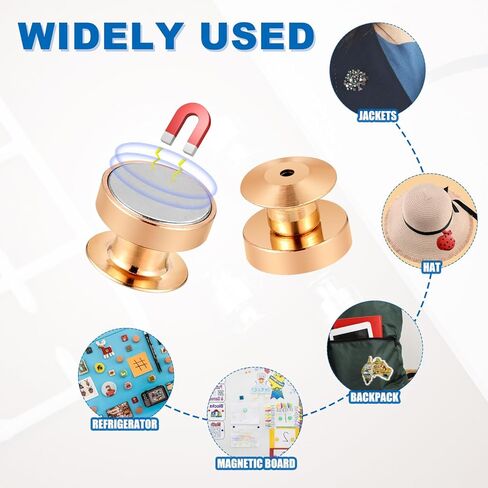 10 قطع من الدبابيس المغناطيسية، دبوس معدني خلفي مغناطيسي من المينا محولات دبابيس القفل لحفظ الدبابيس ومشبك الهدايا (رمادي داكن) in Kuwait