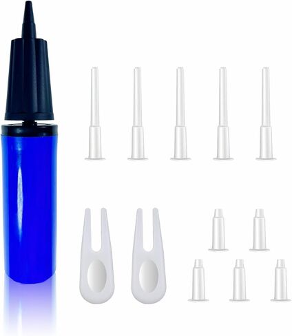 مجموعة مضخة كرة اللياقة البدنية للتمرين من BZRR، مضخة هواء يدوية، تأتي مع 2 مزيل قابس كرة التمرين و10 مقابس كرة تمرين للاستبدال in Kuwait