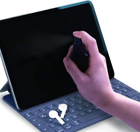 رذاذ منظف الشاشة Articka Shine للأجهزة الإلكترونية - منظف شاشة الكمبيوتر مع قطعتي قماش من الألياف الدقيقة - رذاذ تنظيف الشاشة للعدسات، iPad، الأجهزة اللوحية، أجهزة الكمبيوتر المحمولة، أجهزة التلفزيون عالية الدقة - تركيبة طبيعية - 2.5oz in Kuwait