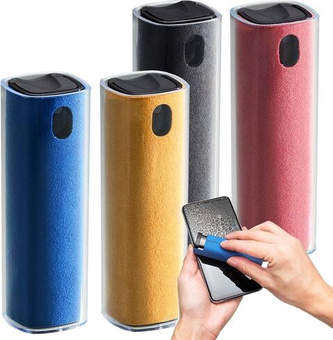 Yinder 4 Pcs Screen Cleaner Portable Touchscreen Mist Cleaner Mini Phone Cleaner Empty Screen Cleaner Spray Bottle for Phone Laptop Tablet Screens Computer Refillable Accessory, 4 Colors in Saudi Arabia