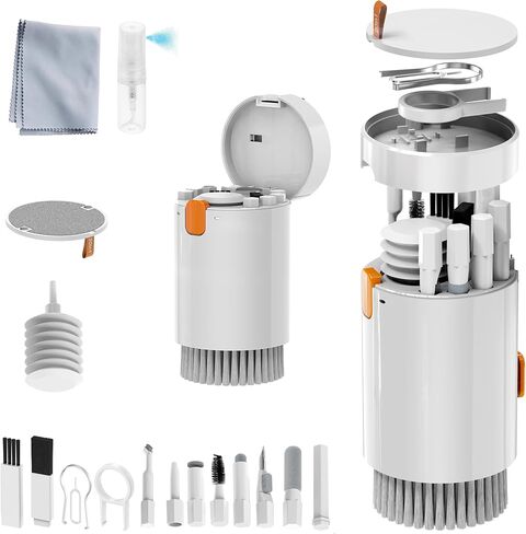 Laptop Phone Keyboard Cleaning Kit, 20 in 1 Electronic Screen, Charging Port, Airpod Cleaner Kit with Microfiber Cloth, Keyboard Brush, Cleaning Spray for iPhone, PC, iPad, Cameras, Computer in Saudi Arabia