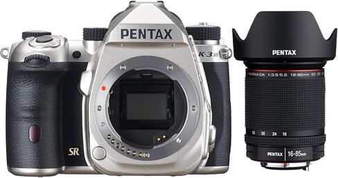 هيكل كاميرا Pentax K-3 Mark III (فضي) مع مجموعة عدسات كاميرا DA 16-85 ملم f3.5-5.6 ED DC WR (عنصران) in Kuwait