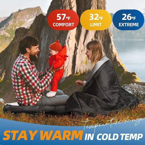 MAXOV Double Sleeping Bags for 2 Adults, 2-3 Person Sleeping Bag for Camping Two Person Sleeping Bags for Adults with Pillow Cold Warm Weather in Saudi Arabia