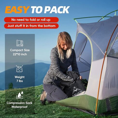 MAXOV Double Sleeping Bags for 2 Adults, 2-3 Person Sleeping Bag for Camping Two Person Sleeping Bags for Adults with Pillow Cold Warm Weather in Saudi Arabia