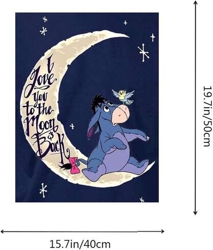 ACENGXI الطلاء بالأرقام طلاء ديزني بالأرقام I Love You to The Moon Back DIY قماش اللوحة بواسطة أرقام Eeyore مجموعات الطلاء الأكريليك ديزني ويني ذا بوه الطلاء حسب الرقم للبالغين والأطفال 16 × 20 بوصة in Kuwait