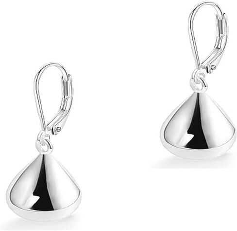 Sterling Silver Drop Ball Earrings for Women Girls 18k Gold Small Round Balls hoop Earring Leverback Dangle Drop Earrings Fashion Hypoallergenic Jewelry in Saudi Arabia