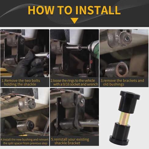 Tektall Rear Leaf Spring Bushing & Sleeves Kits for Club Car DS Golf Cart 1981-up & EZGO TXT/Medalist 1994-up, Replaces OEM 70289G02 70291G01 in Saudi Arabia