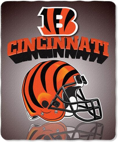 NFL Cincinnati Bengals Gridiron Fleece Throw, 50-inches x 60-inches in Saudi Arabia