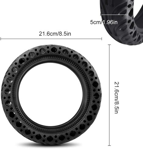 إطارات بديلة للسكوتر إطارات قرص العسل الصلبة الملونة لـ Xiaomi M365/Pro 8.5 بوصة إطار صلب سكوتر كهربائي عجلة أمامية/خلفية غير قابلة للانزلاق ومضادة للثقب ملحقات الإطارات (A-RED، عبوتان) in Kuwait