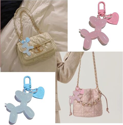 SHARCONG Cute Jelly Balloon Dog Keychains for Women-Girl Key Chain for Handbag Purse Car keys Accessories in Saudi Arabia
