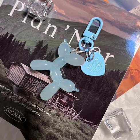 SHARCONG Cute Jelly Balloon Dog Keychains for Women-Girl Key Chain for Handbag Purse Car keys Accessories in Saudi Arabia