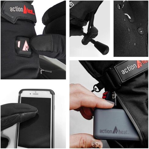 قفازات تسخين ببطارية قابلة لإعادة الشحن من أكشن هيت للرجال، قفاز ثلج لدراجة نارية للتزلج، التهاب المفاصل، تسخن حتى 145 فهرنهايت in Kuwait