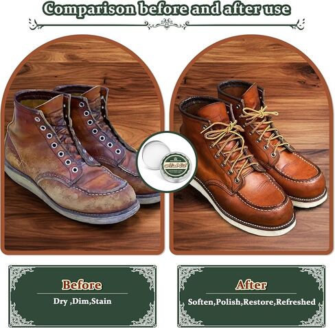 زيت المنك للأحذية الجلدية، العناية بالأحذية الجلدية ومنظفها، 3.52 أونصة، بلسم جلدي، طبيعي بالكامل، جلد مقاوم للماء، ناعم وملمع in Kuwait