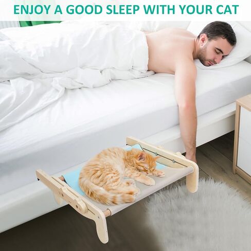 أرجوحة قطط من دريكرودا لنافذة نافذة القط، أرجوحة نافذة للقطط قابلة للتعديل للقطط بالداخل، سرير للقطط معلق، مقعد نافذة للقطط، رف للقطط للجدار، مستلزمات القطط للقطط الداخلية in Kuwait