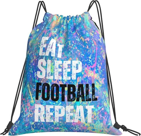 Qiohoey Eat Sleep Gymnastics Repeat Drawstring Backpack Gym String Bag Sports Drawstring Sackpack For Women Men in Saudi Arabia