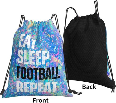 Qiohoey Eat Sleep Gymnastics Repeat Drawstring Backpack Gym String Bag Sports Drawstring Sackpack For Women Men in Saudi Arabia