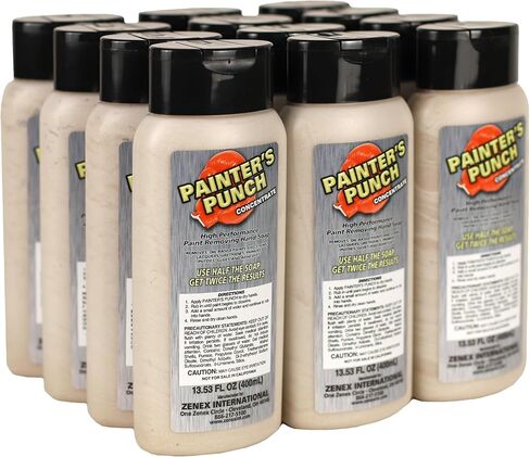 منظف ​​اليد Zenex Painters Punch - قوة صناعية خالية من المذيبات لإزالة الصابون مع مقشر الجوز | يرطب البشرة | يزيل الطلاء والطلاء والمينا والبرايمر والمزيد | 400 مل (عدد واحد) in Kuwait