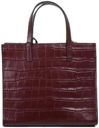 Marc Jacobs H037L01RE22 Mini Grind Syrah Maroon Purple With Gold Hardware Croc Embossed Leather Women's Mini Tote Bag in Saudi Arabia