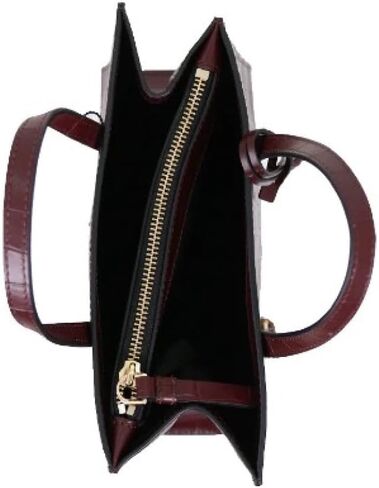 Marc Jacobs H037L01RE22 Mini Grind Syrah Maroon Purple With Gold Hardware Croc Embossed Leather Women's Mini Tote Bag in Saudi Arabia