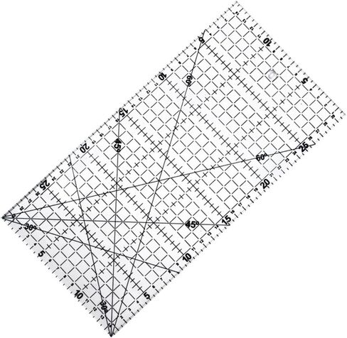 Healifty Quilters Ruler Double Colored Grid Lines Acrylic Non Slip Quilters Ruler for Sewing Quilting Craft String in Saudi Arabia