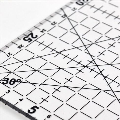 Healifty Quilters Ruler Double Colored Grid Lines Acrylic Non Slip Quilters Ruler for Sewing Quilting Craft String in Saudi Arabia