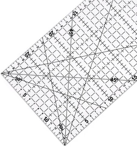 Healifty Quilters Ruler Double Colored Grid Lines Acrylic Non Slip Quilters Ruler for Sewing Quilting Craft String in Saudi Arabia