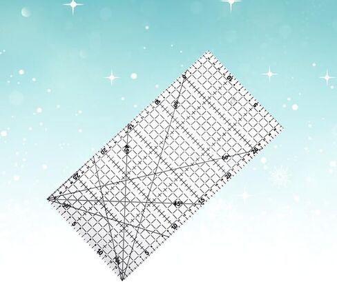 Healifty Quilters Ruler Double Colored Grid Lines Acrylic Non Slip Quilters Ruler for Sewing Quilting Craft String in Saudi Arabia