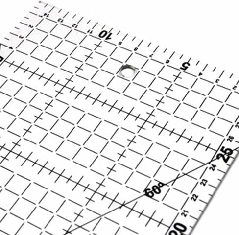 Healifty Quilters Ruler Double Colored Grid Lines Acrylic Non Slip Quilters Ruler for Sewing Quilting Craft String in Saudi Arabia