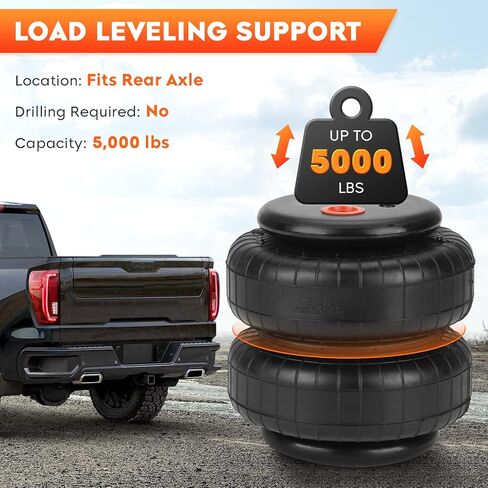 Blue Air Suspension Bags Kit 5000lbs Compatible with 2007-2018 Chevrolet Silverado 1500, for GMC Sierra 1500 Replace 2430 W21-760-2430 W217602430 Lift Kit in Saudi Arabia