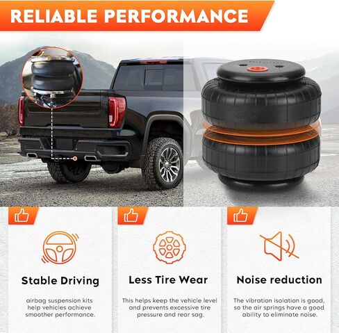 Blue Air Suspension Bags Kit 5000lbs Compatible with 2007-2018 Chevrolet Silverado 1500, for GMC Sierra 1500 Replace 2430 W21-760-2430 W217602430 Lift Kit in Saudi Arabia