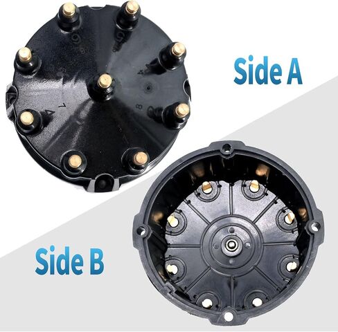 UOIENRT 9-Pin Distributor Cover Kit Replacement for 5.0L, 5.7L, 7.4L, 8.2L, 350 V8 Engines with Thunderbolt IV and V HEI Ignitions Replace 805759Q3, 805759T3, 805759T1, 18-5395, 18-5273 in Saudi Arabia