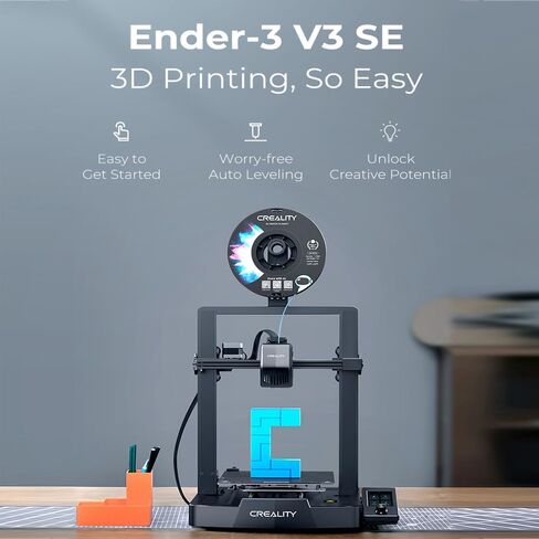 Ender 3 V3 SE 3D Printer,250mm/s Max Printing Speed, CR Touch Strain Sensor for Auto Leveling Sprite Direct Extruder Dual Z-axis and Y-axis Print Size 8.66 * 8.66 * 9.84in in Saudi Arabia