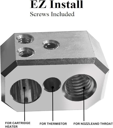 MK4 Prusa Heaterblock & Cover - Fit Origin Prusa i3 MK4 MK3.9 XL سلسلة كتلة التسخين، مجموعة بديلة لملحقات Pursa Hotend in Kuwait