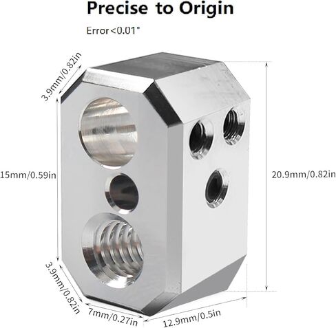 MK4 Prusa Heaterblock & Cover - Fit Origin Prusa i3 MK4 MK3.9 XL سلسلة كتلة التسخين، مجموعة بديلة لملحقات Pursa Hotend in Kuwait