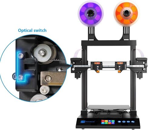 JG MAKER طابعة كبيرة ثلاثية الأبعاد Artist-D Pro Auto Bed Leveling IDEX Dual Extruder طابعات ثلاثية الأبعاد محرك مباشر باثق خطي السكك الحديدية حجم بناء كبير 11.81x11.81x13.38in 98% تم تجميعها مسبقًا in Kuwait