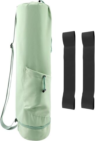 Yoga Mat Bag, Oxford Yoga Mat Storage Bag with Water Bottle Pocket and Bottom Wet Pocket, Exercise Yoga Mat Carrier Storage Bag in Saudi Arabia