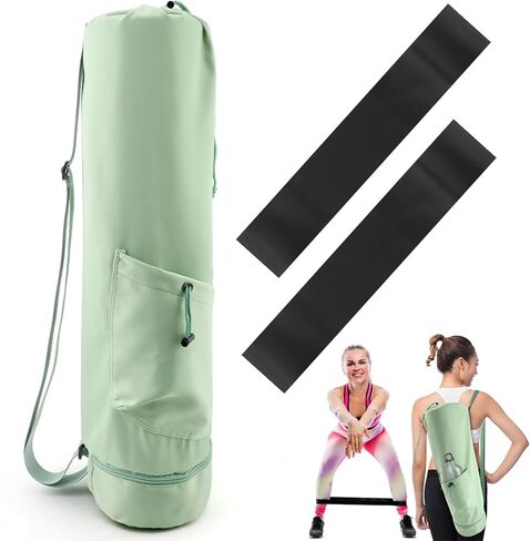 Yoga Mat Bag, Oxford Yoga Mat Storage Bag with Water Bottle Pocket and Bottom Wet Pocket, Exercise Yoga Mat Carrier Storage Bag in Saudi Arabia