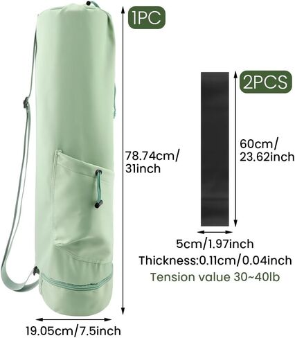 Yoga Mat Bag, Oxford Yoga Mat Storage Bag with Water Bottle Pocket and Bottom Wet Pocket, Exercise Yoga Mat Carrier Storage Bag in Saudi Arabia