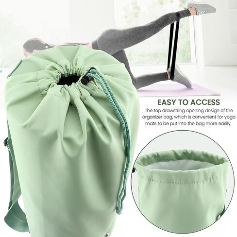 Yoga Mat Bag, Oxford Yoga Mat Storage Bag with Water Bottle Pocket and Bottom Wet Pocket, Exercise Yoga Mat Carrier Storage Bag in Saudi Arabia