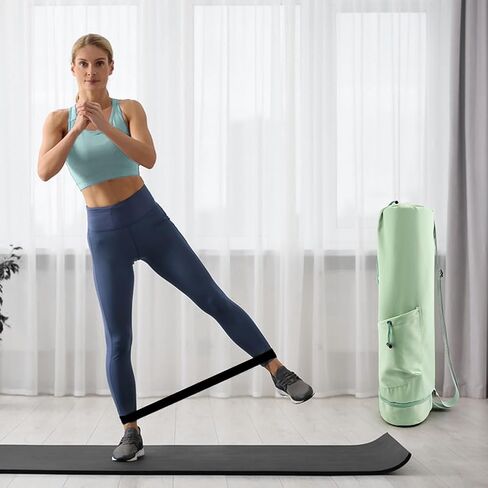 Yoga Mat Bag, Oxford Yoga Mat Storage Bag with Water Bottle Pocket and Bottom Wet Pocket, Exercise Yoga Mat Carrier Storage Bag in Saudi Arabia