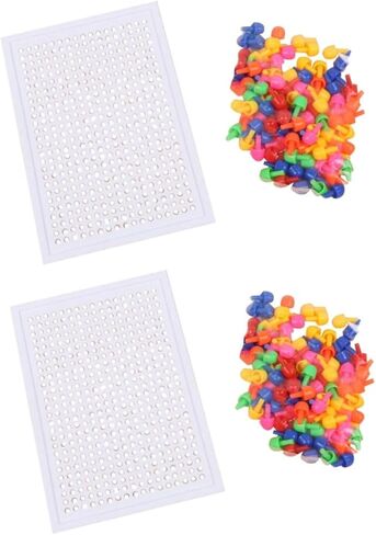 Mushroom Nail Jigsaw 186 Pcs Kids Puzzles Pegboard Puzzle Kids Pegboard Jigsaw Peg Board Mushroom Nails Child Plug Board Mushroom Nail Jigsaw in Saudi Arabia