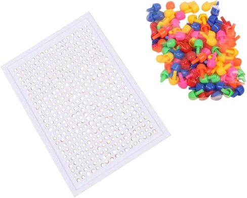 Mushroom Nail Jigsaw 186 Pcs Kids Puzzles Pegboard Puzzle Kids Pegboard Jigsaw Peg Board Mushroom Nails Child Plug Board Mushroom Nail Jigsaw in Saudi Arabia