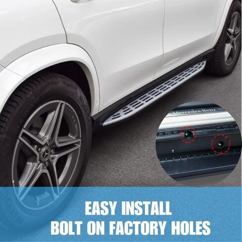 Titopena Side Steps Fit for Mercedes Benz GLE W167 2020-2024 GLE350,450,450e,GLE53,GLE63 Running Board Nerf Bar in Saudi Arabia