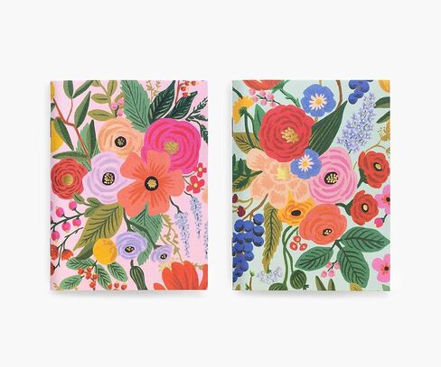RIFLE PAPER CO. Garden Party Pocket Notebook Set of 2 | 32 Blank Pages, (Printed in Full Color and Foil Stamped) in Saudi Arabia