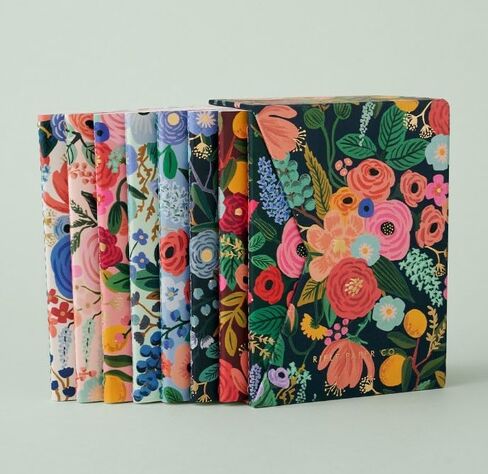 RIFLE PAPER CO. Garden Party Pocket Notebook Set of 2 | 32 Blank Pages, (Printed in Full Color and Foil Stamped) in Saudi Arabia